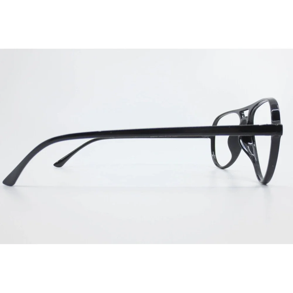 Black Aviator Eyeglass Frames Double Bridge Pilot Style LD2431 55-16-148 COL1